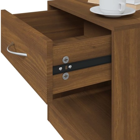 Comodini 2 pz con Cassetto Rovere Marrone