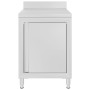 Mobiletto da Cucina Commerciale in Acciaio Inox 60x60x96 cm