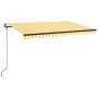 Tenda da Sole Retrattile Manuale 450x350 cm Gialla e Bianca