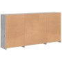 Credenza con Luci LED Grigio Sonoma 202x37x100 cm