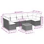 Set Divani da Giardino con Cuscini 8 pz Nero in Polyrattan