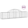 Cesti Gabbioni ad Arco 15 pz 200x30x40/60 cm Ferro Zincato