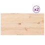 Piani Tavolo 2 pz 80x40x1,7 cm Rettangolare Legno Massello Pino