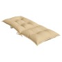 Cuscini Sedia Schiena Alta 6 Beige Mélange 120x50x7 Tessuto