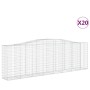 Cesti Gabbioni ad Arco 20 pz 400x50x120/140 cm Ferro Zincato