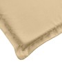 Lettino Prendisole con Cuscino Beige Mélange 186x58x3cm Tessuto