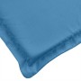 Lettino Prendisole con Cuscino Blu Mélange 200x50x4cm Tessuto