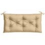 Cuscini Panca Giardino 2pz Beige Mélange 100x50x7cm Tessuto