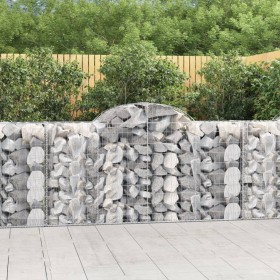 Cesti Gabbioni ad Arco 8 pz 200x50x100/120 cm Ferro Zincato