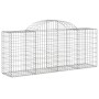 Cesti Gabbioni ad Arco 8 pz 200x50x80/100 cm Ferro Zincato