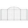Cesti Gabbioni ad Arco 8 pz 200x50x80/100 cm Ferro Zincato
