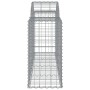 Cesti Gabbioni ad Arco 8 pz 200x50x80/100 cm Ferro Zincato