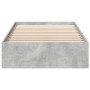 Giroletto Cassetti Grigio Cemento 90x200 cm Legno Multistrato