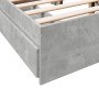 Giroletto Cassetti Grigio Cemento 140x190 cm Legno Multistrato