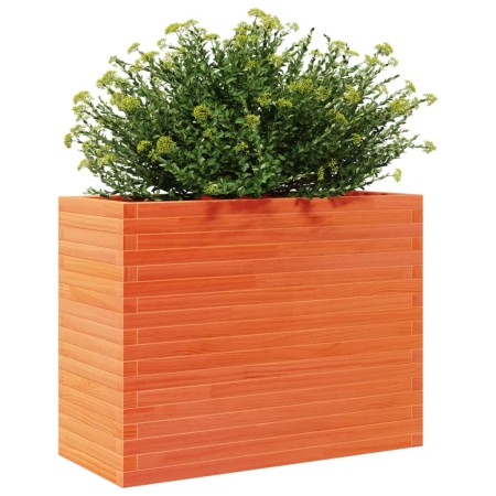 Fioriera Giardino Marrone Cera 90x40x68,5cm Legno Massello Pino