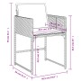 Set da Pranzo da Giardino 7pz con Cuscini in Polyrattan Marrone