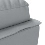 Chaise Longue con Cuscini Grigio Chiaro in Tessuto