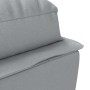 Chaise Longue Massaggi con Cuscini Grigio Chiaro in Tessuto