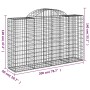 Cesti Gabbioni ad Arco 6 pz 200x50x120/140 cm Ferro Zincato