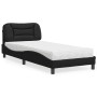 Letto con Materasso Nero 80x200 cm in Similpelle