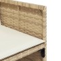 Set da Pranzo da Giardino 15 pz con Cuscini Beige in Polyrattan