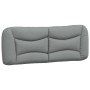 Letto con Materasso Grigio Chiaro 140x190cm Tessuto