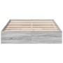 Giroletto Cassetti Grigio Sonoma 140x200 cm Legno Multistrato