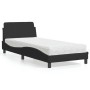 Letto con Materasso Nero 90x190 cm in Velluto