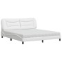 Letto con Materasso Bianco 180x200 cm in Similpelle