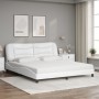 Letto con Materasso Bianco 180x200 cm in Similpelle