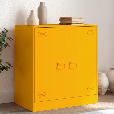 Credenza Giallo Senape 67x39x73 cm in Acciaio