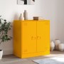 Credenza Giallo Senape 67x39x73 cm in Acciaio