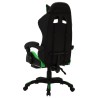 Sedia da Gaming con Luci a LED RGB Verde e Nera in Similpelle