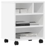 Supporto per Stampante con Ruote Bianco 41x32x48 cm