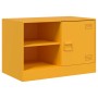 Mobili TV 2 pz Giallo Senape 67x39x44 cm in Acciaio