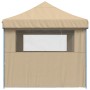 Tendone per Feste Pieghevole Pop-Up con 3 Pareti Beige