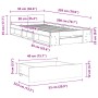 Giroletto Cassetto Rovere Sonoma 90x200 cm Legno Multistrato