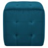 Comodini 2 pz Blu 30x30x30 cm in Tessuto Vellutato