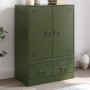 Credenza Verde Oliva 67x39x95 cm in Acciaio