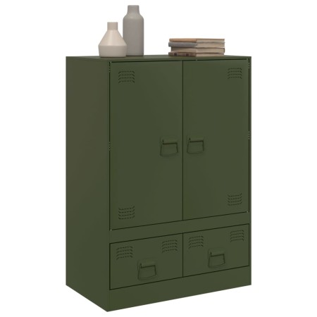 Credenza Verde Oliva 67x39x95 cm in Acciaio