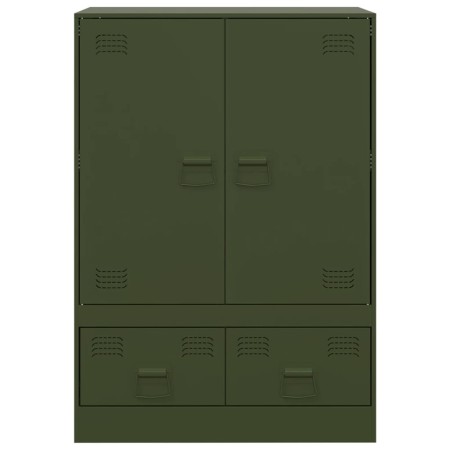 Credenza Verde Oliva 67x39x95 cm in Acciaio