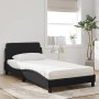 Letto con Materasso Nero 100x200 cm in Velluto