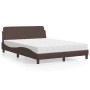 Letto con Materasso Marrone 120x200cm in Similpelle