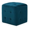 Comodini 2 pz Blu 30x30x30 cm in Tessuto Vellutato