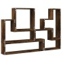 Mensola a Muro Rovere Fumo 96x12x64 cm in Legno Multistrato