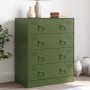 Credenza Verde Oliva 67x39x83 cm in Acciaio