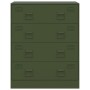 Credenza Verde Oliva 67x39x83 cm in Acciaio