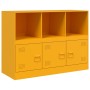 Credenza Giallo Senape 99x39x73 cm in Acciaio