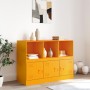 Credenza Giallo Senape 99x39x73 cm in Acciaio