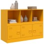 Credenza Giallo Senape 99x39x73 cm in Acciaio